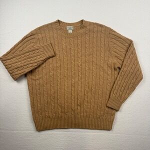 LL Bean Cable Knit Lambswool Blend Sweater Vintage Casual XL-REG